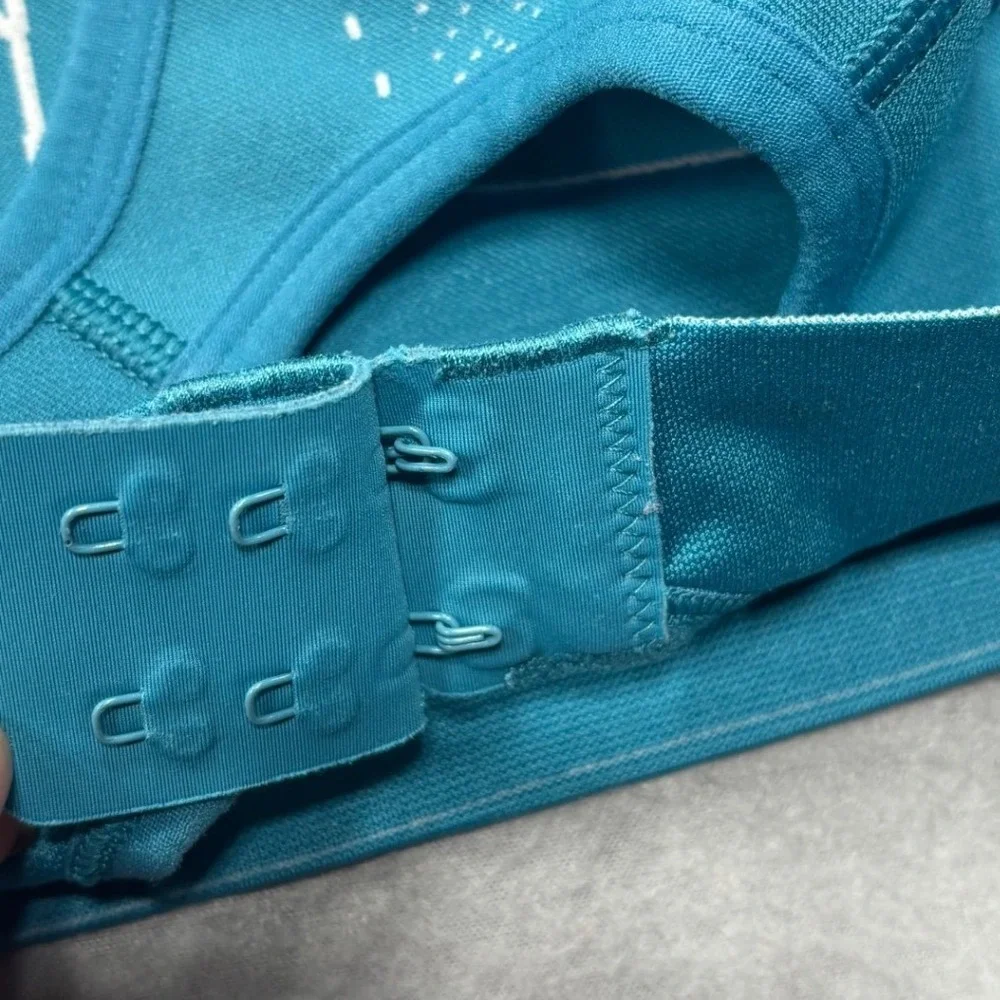All in Motion Sports Bra Large Support Adjustable‎ Straps Teal Blue Workout
